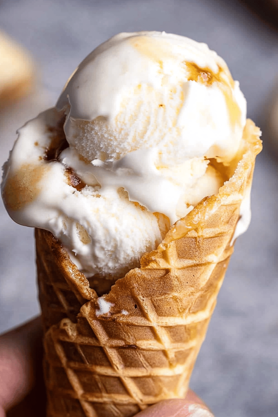 gluten-free ice cream cones ingredients organized and measured on kitchen counter