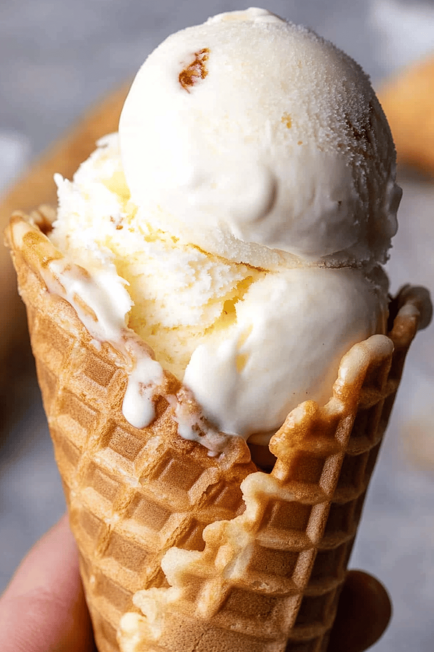 gluten-free ice cream cones final dish beautifully presented and ready to serve