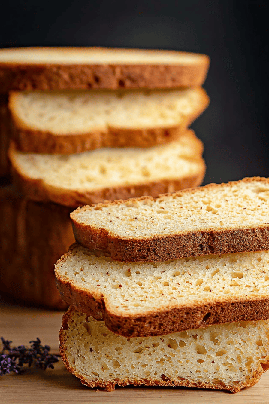 gluten-free potato bread ingredients organized and measured on kitchen counter