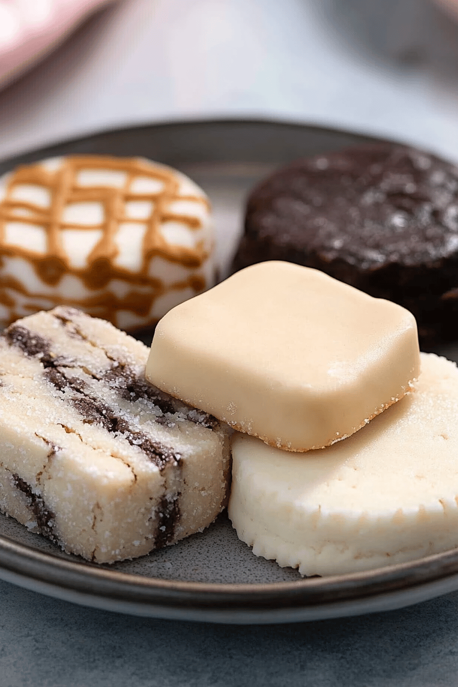 gluten-free shortbread cookies ingredients organized and measured on kitchen counter