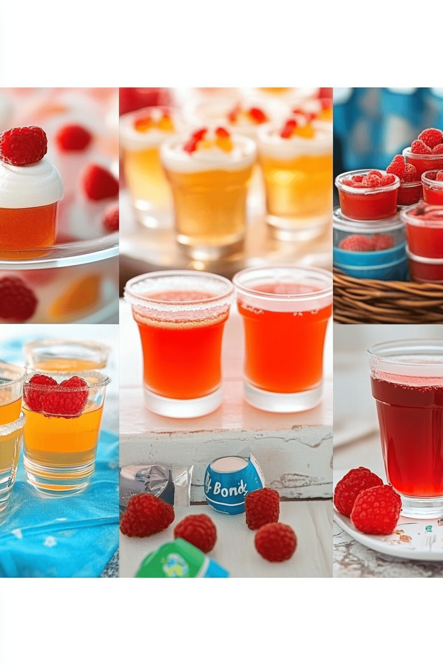 jello shots recipes ingredients organized and measured on kitchen counter