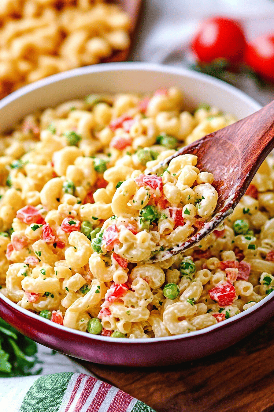 macaroni salad tips final dish beautifully presented and ready to serve
