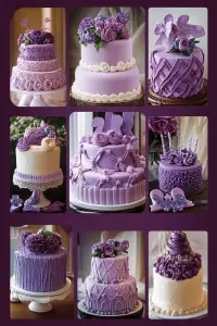 purple birthday cake