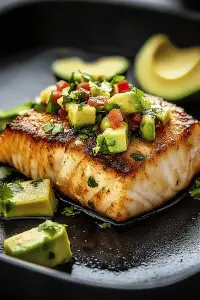 sea bass with avocado salsa