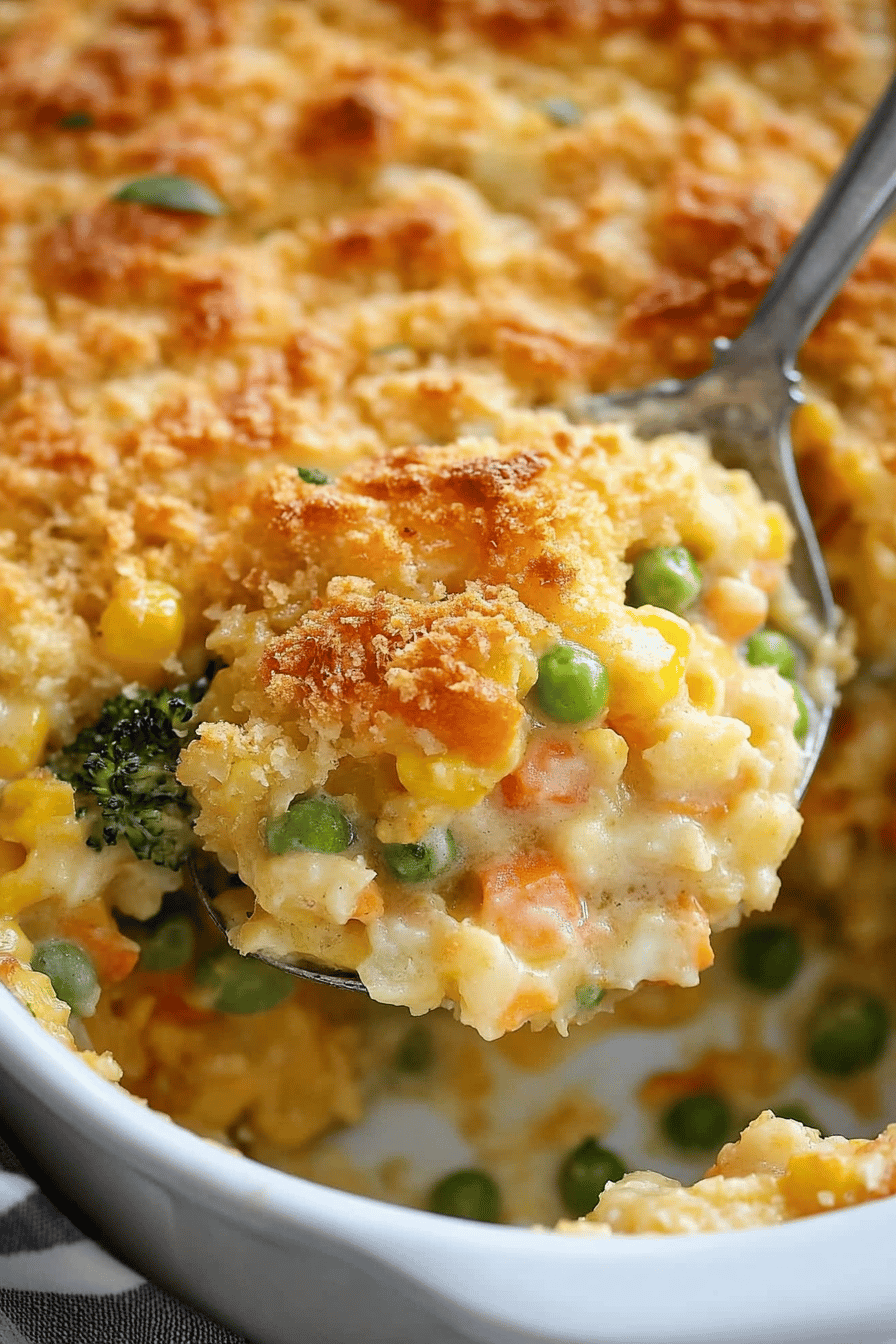 vegetable casserole recipe final dish beautifully presented and ready to serve
