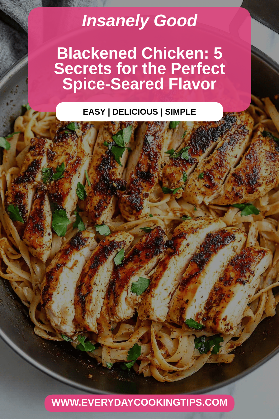Blackened Chicken Recipe final dish beautifully presented and ready to serve