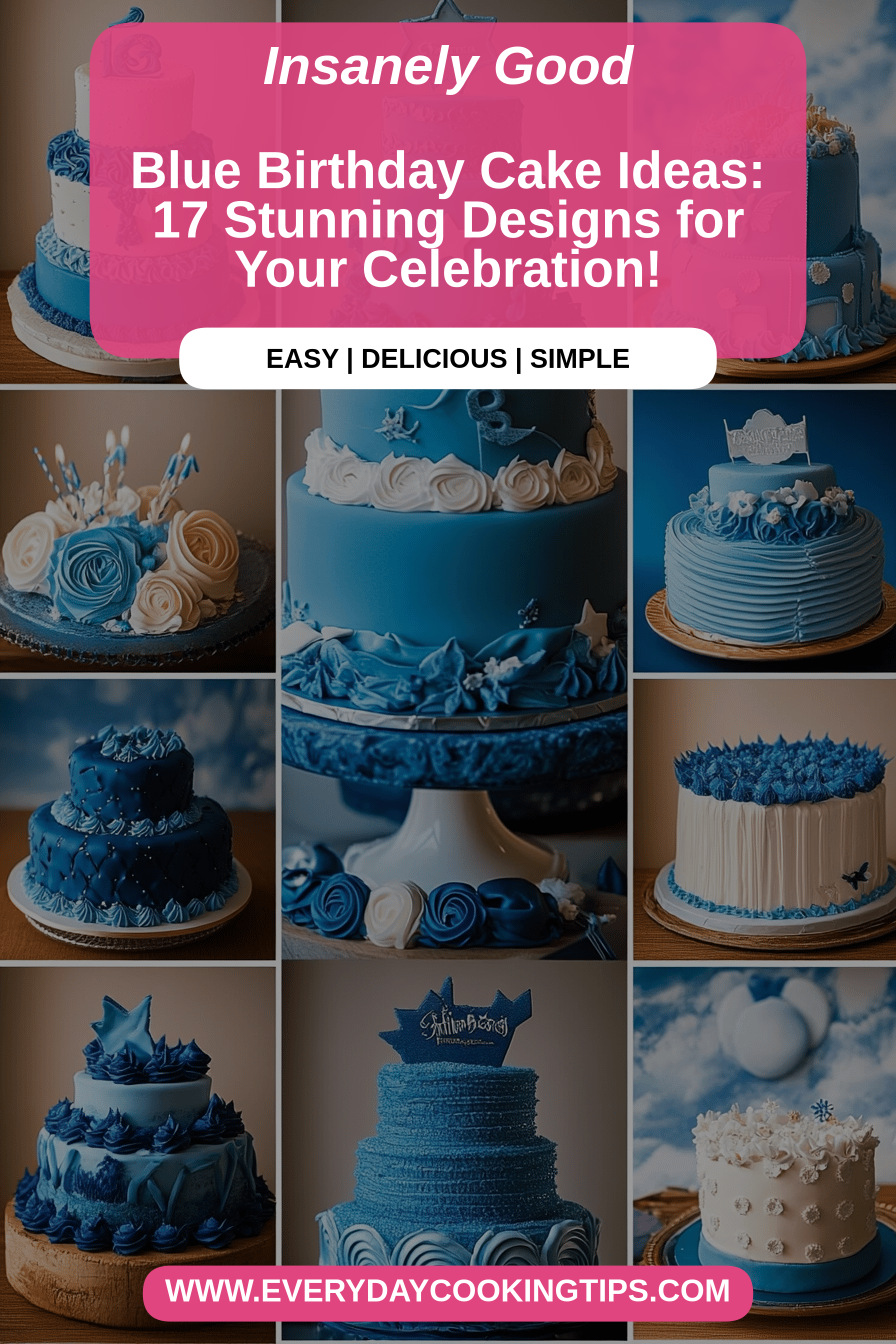 Blue Birthday Cake Ideas final dish beautifully presented and ready to serve