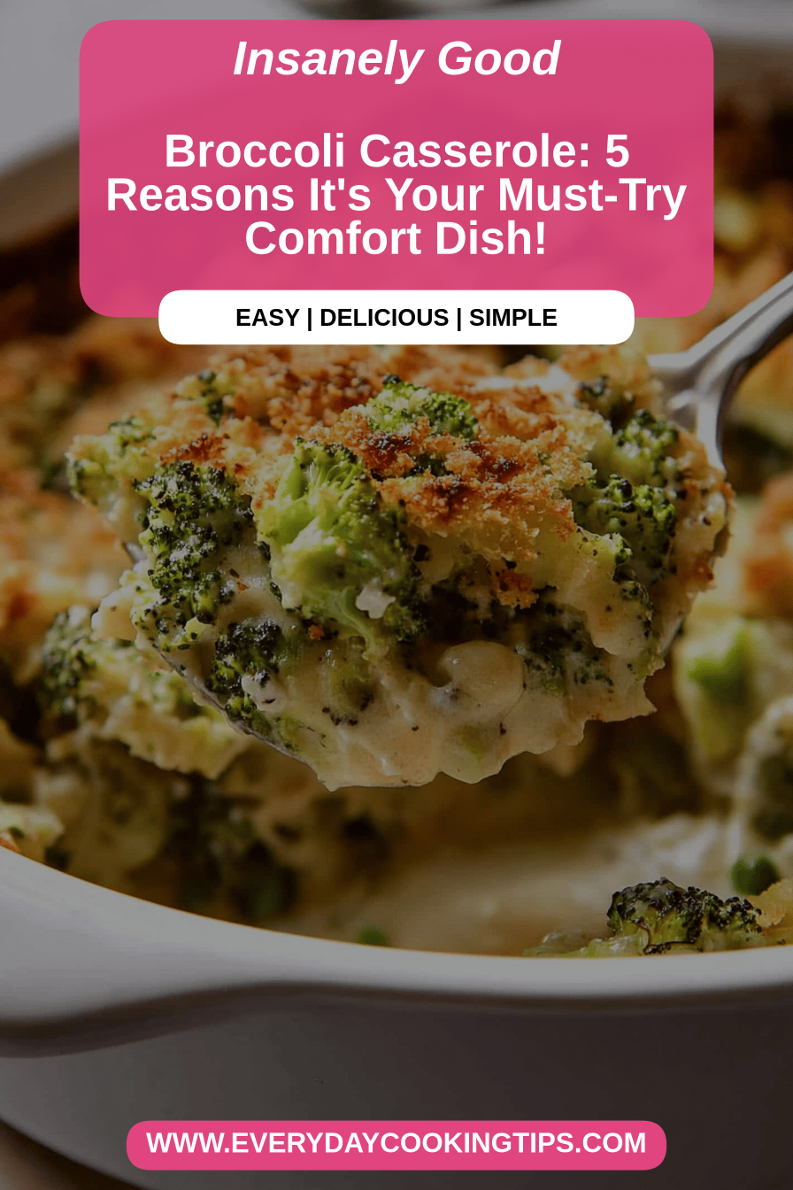 Broccoli Casserole final dish beautifully presented and ready to serve