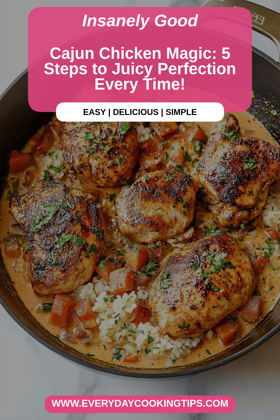 Cajun Chicken Recipe final dish beautifully presented and ready to serve