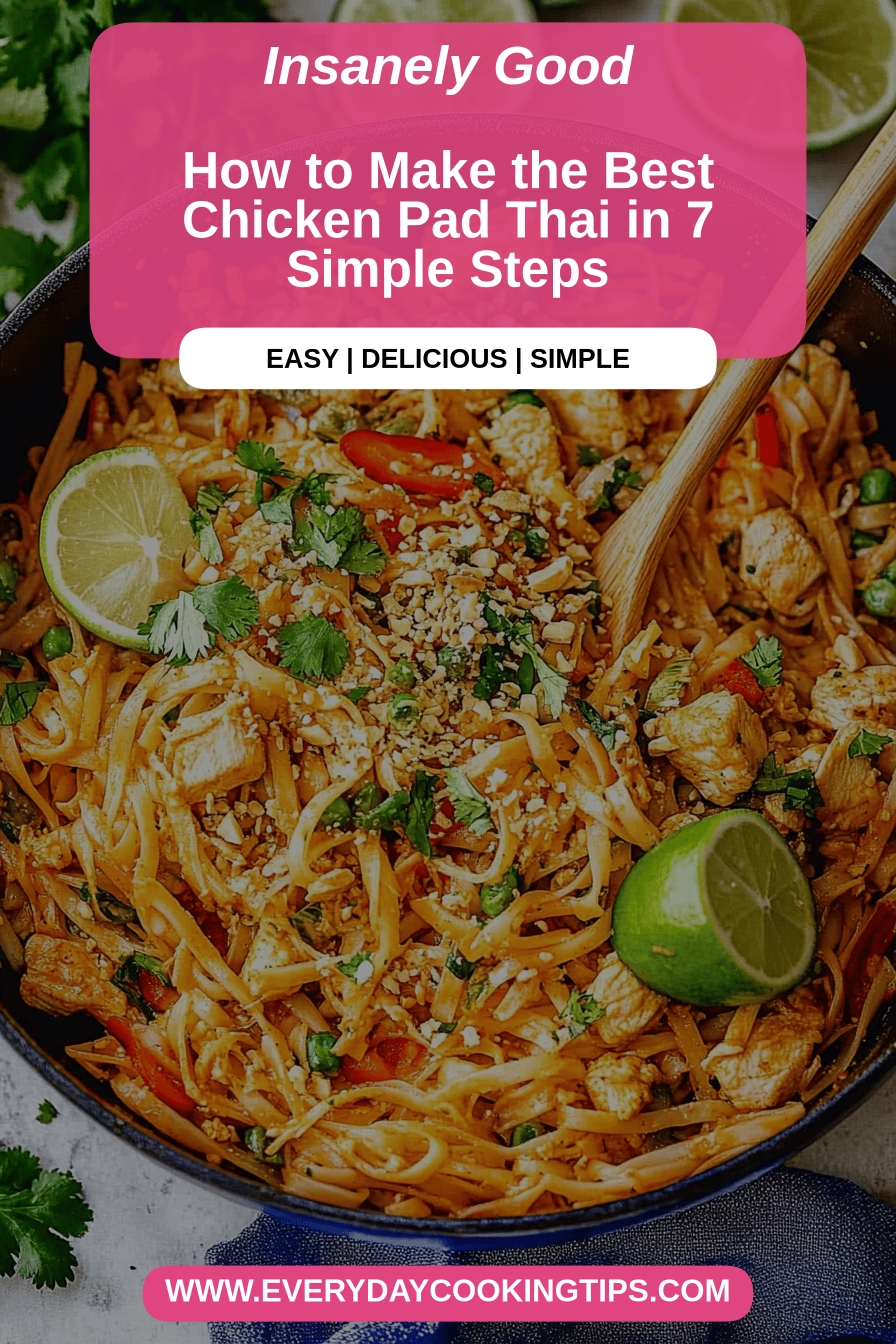 Chicken Pad Thai Recipe final dish beautifully presented and ready to serve
