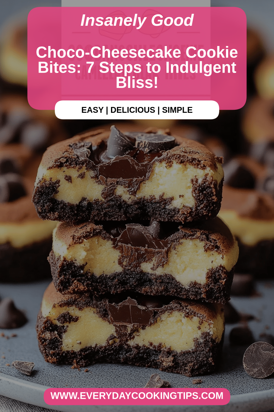 Choco-Cheesecake Cookie Bites final dish beautifully presented and ready to serve
