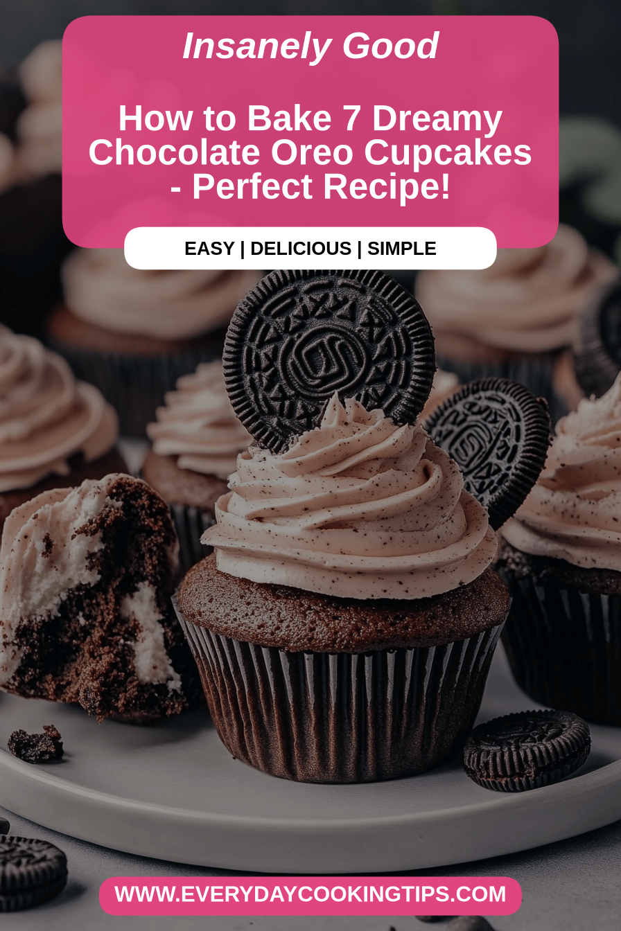 Chocolate Oreo Cupcakes Recipe final dish beautifully presented and ready to serve