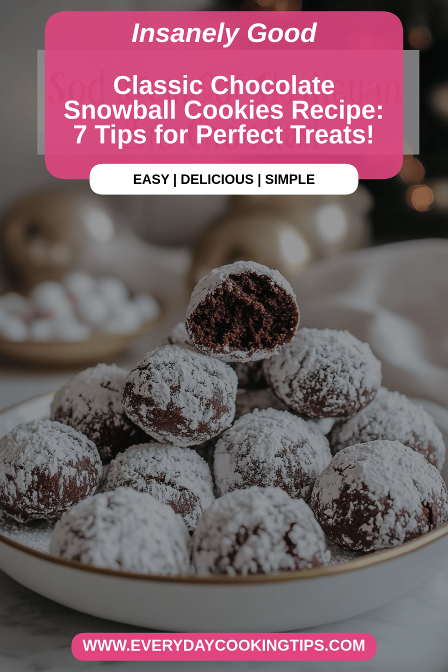 Chocolate Snowball Cookies Recipe final dish beautifully presented and ready to serve