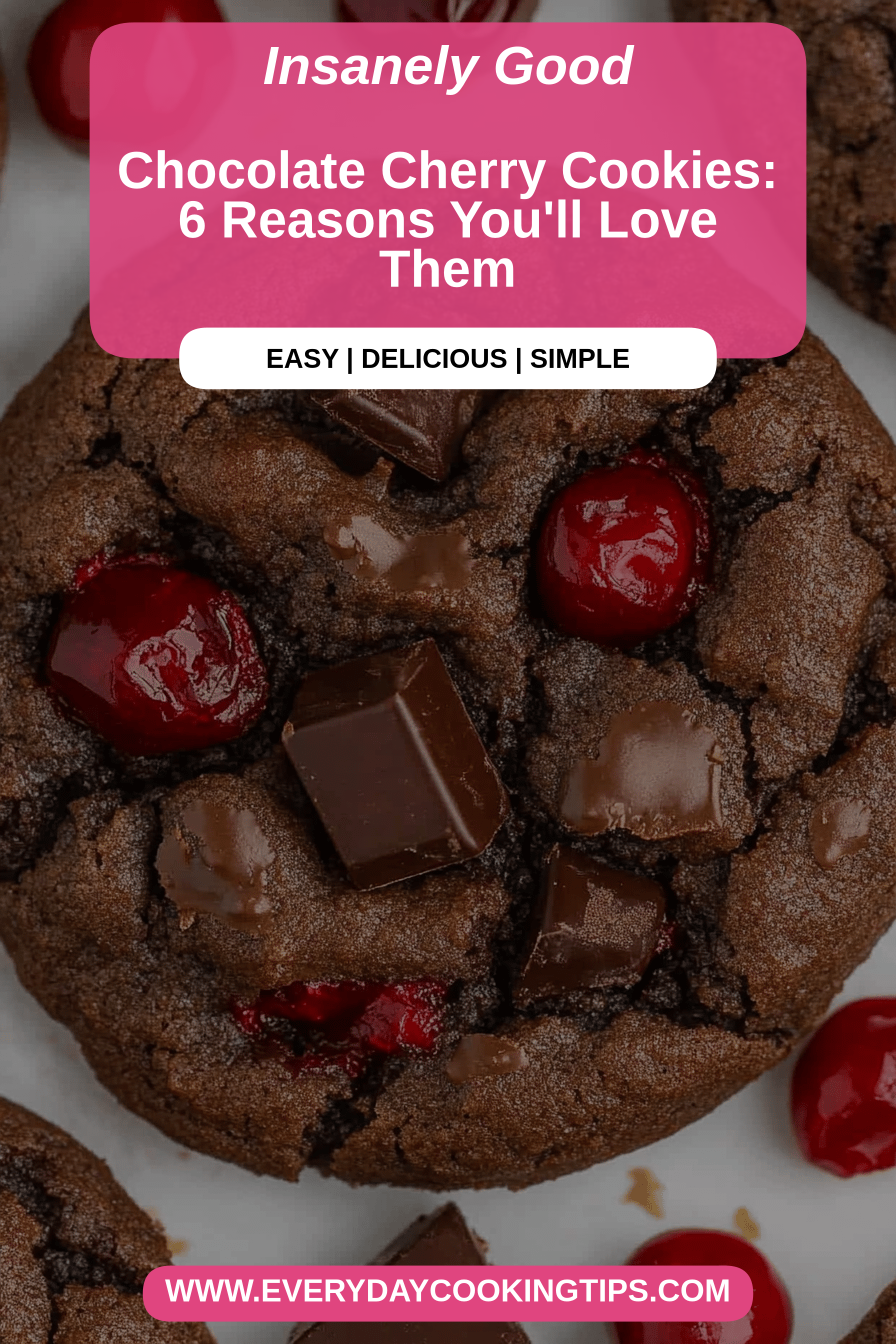 Chocolate cherry cookies final dish beautifully presented and ready to serve