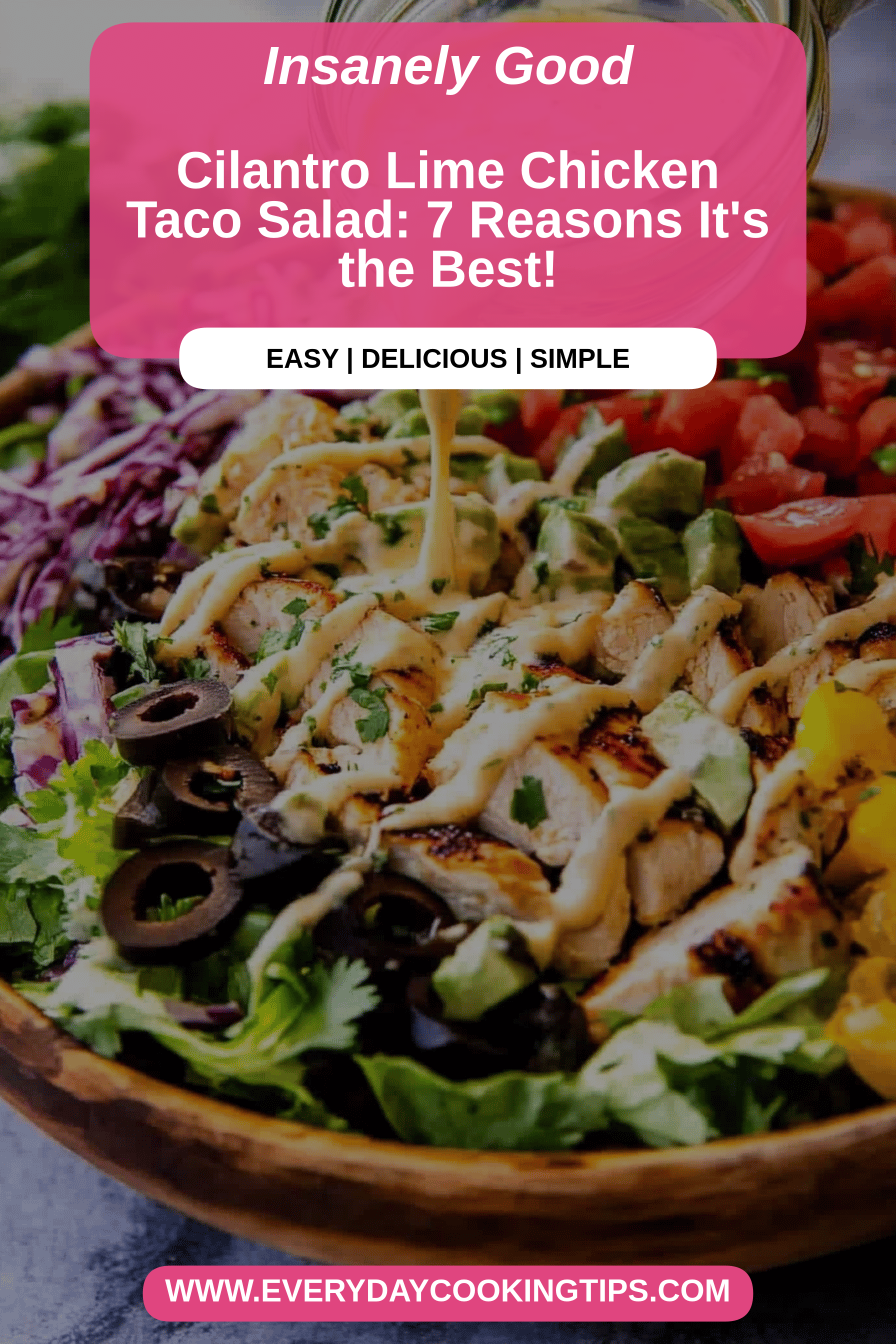 Cilantro Lime Chicken Taco Salad final dish beautifully presented and ready to serve