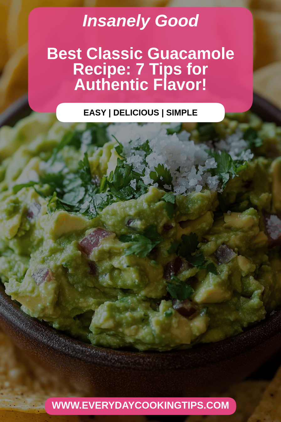 Classic Guacamole Recipe final dish beautifully presented and ready to serve