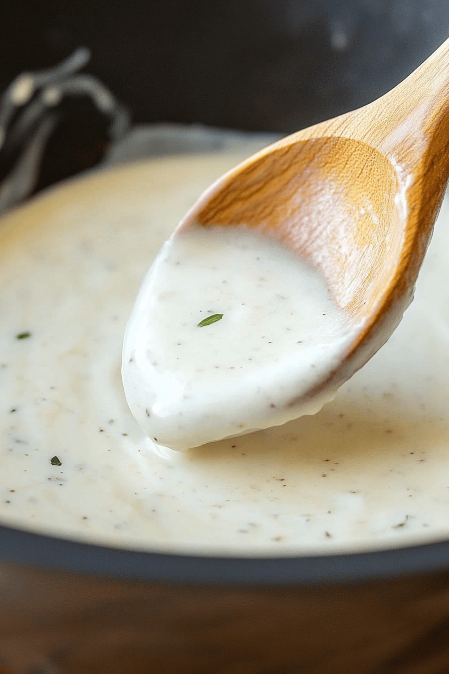 Creamy Alfredo Sauce Recipe slice on plate showing perfect texture and swirl pattern