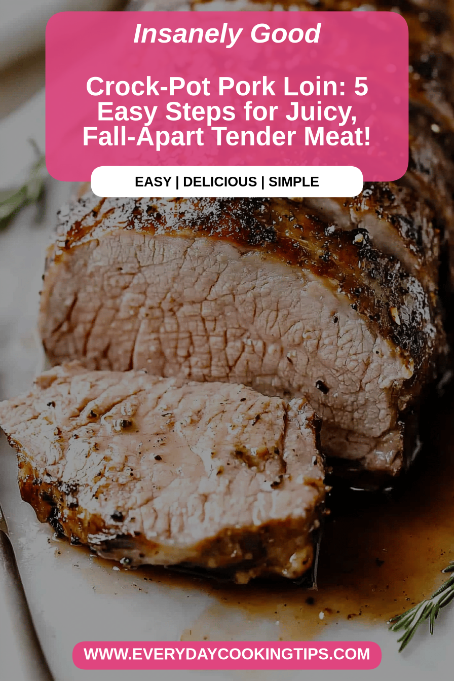 Crock-Pot Pork Loin final dish beautifully presented and ready to serve