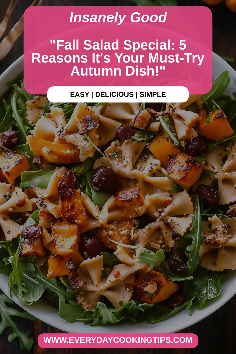Fall Salad Special final dish beautifully presented and ready to serve