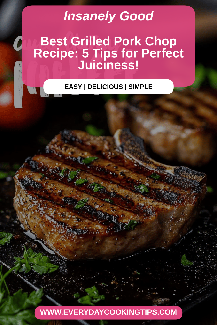 Grilled Pork Chop Recipe final dish beautifully presented and ready to serve