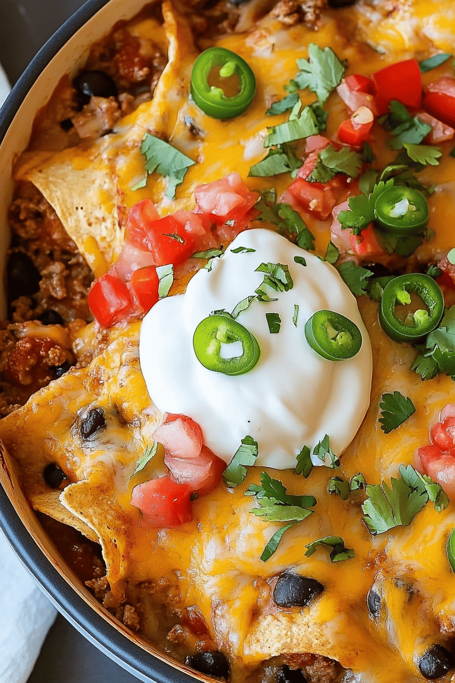 Ground Beef Enchilada Casserole
