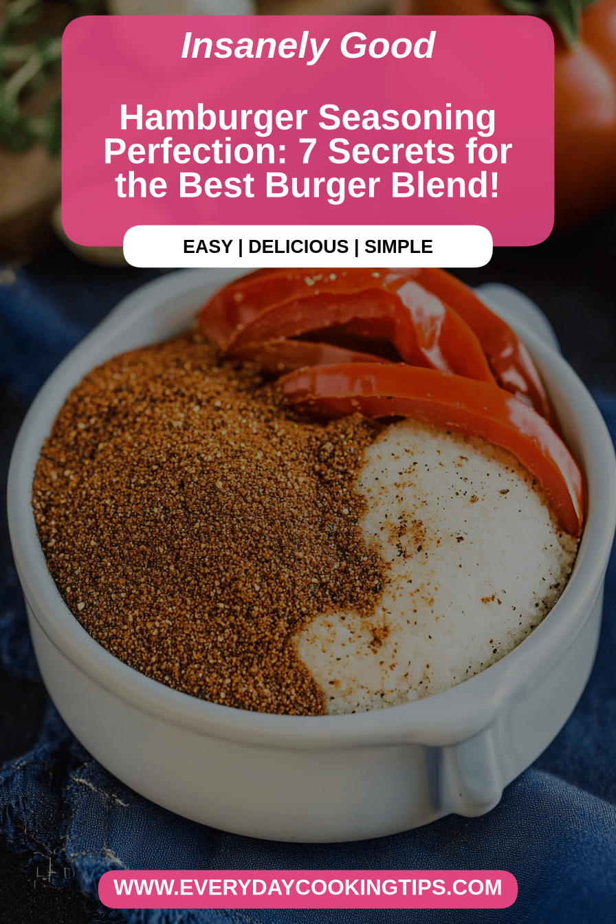 Hamburger Seasoning Tips final dish beautifully presented and ready to serve