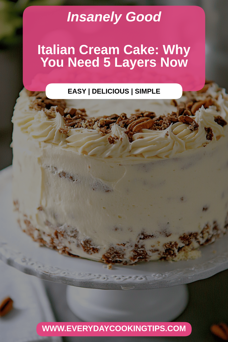 Italian cream cake final dish beautifully presented and ready to serve