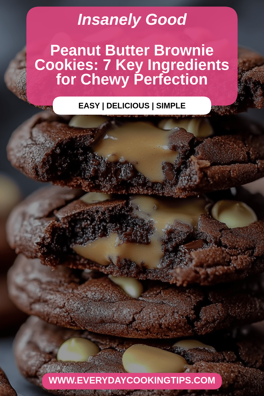 Peanut Butter Brownie Cookies final dish beautifully presented and ready to serve