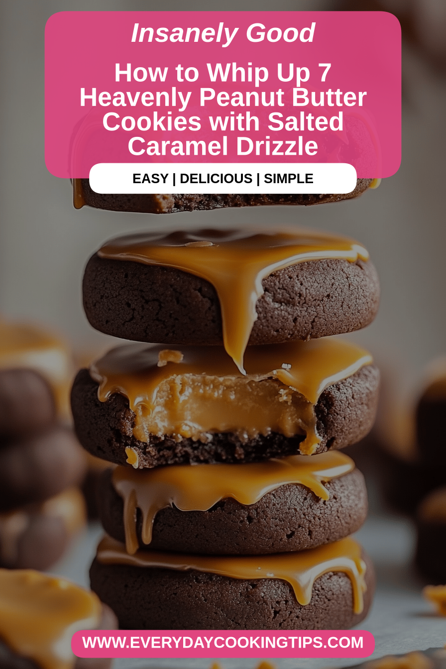 Peanut Butter Cookies Salted Caramel final dish beautifully presented and ready to serve