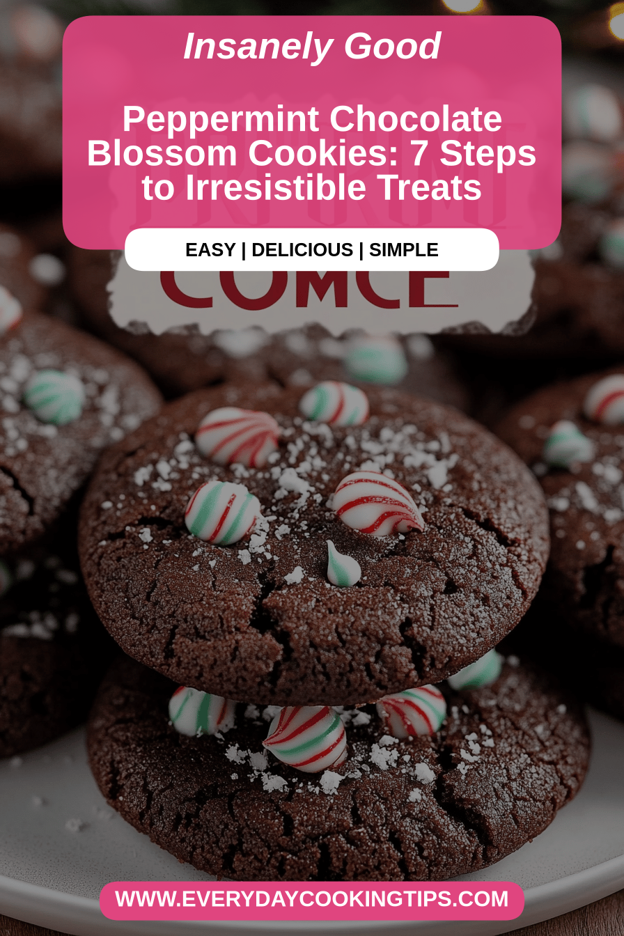 Peppermint Chocolate Cookies final dish beautifully presented and ready to serve