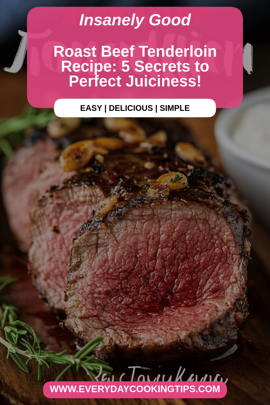 Roast Beef Tenderloin Recipe final dish beautifully presented and ready to serve