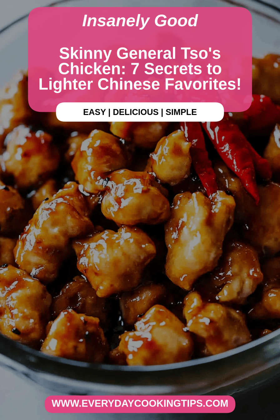 Skinny General Tso's Chicken final dish beautifully presented and ready to serve