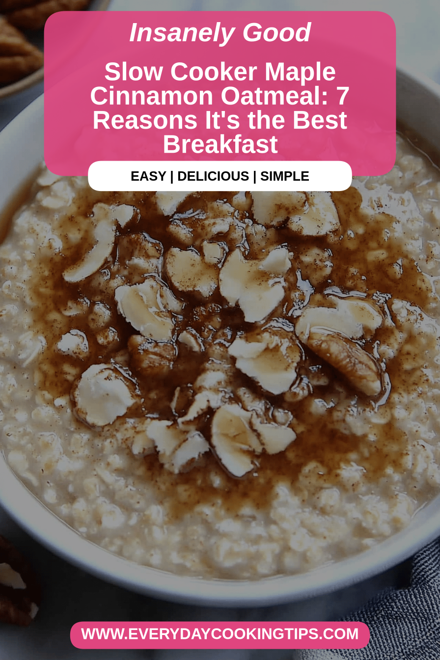 Slow Cooker Oatmeal final dish beautifully presented and ready to serve