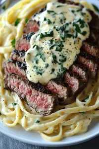 Steak Gorgonzola Alfredo
