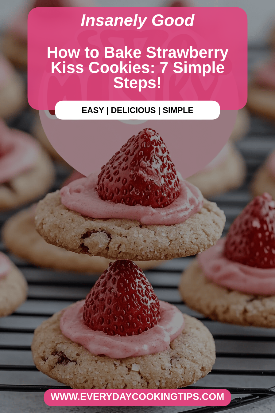 Strawberry Kiss Cookies final dish beautifully presented and ready to serve