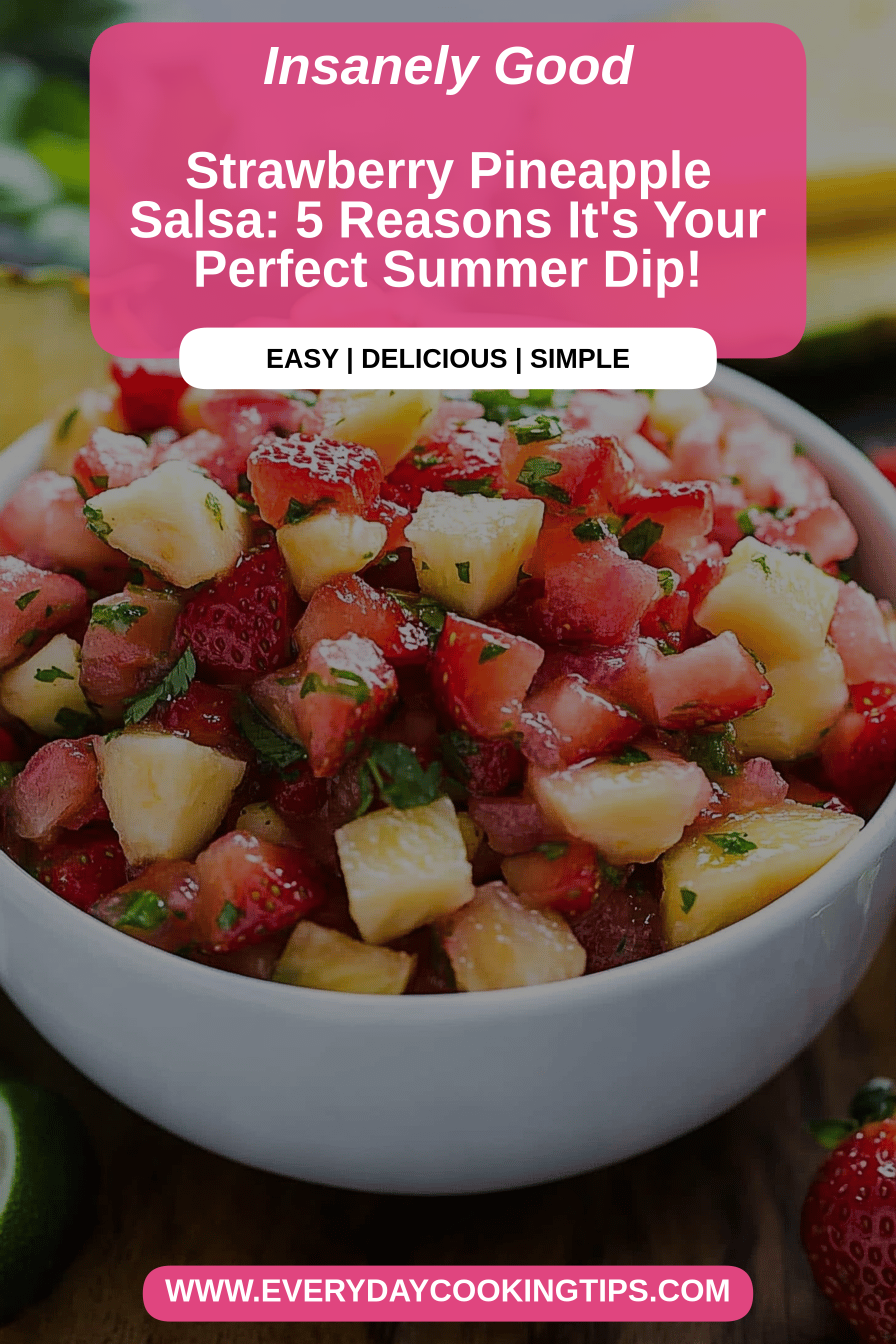 Strawberry Pineapple Salsa final dish beautifully presented and ready to serve