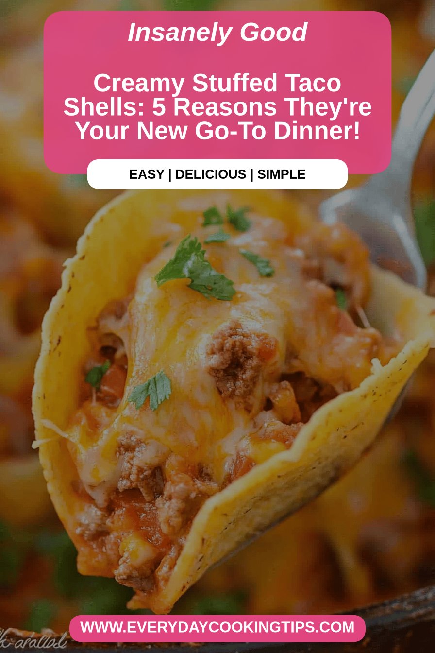 Stuffed Taco Shells final dish beautifully presented and ready to serve