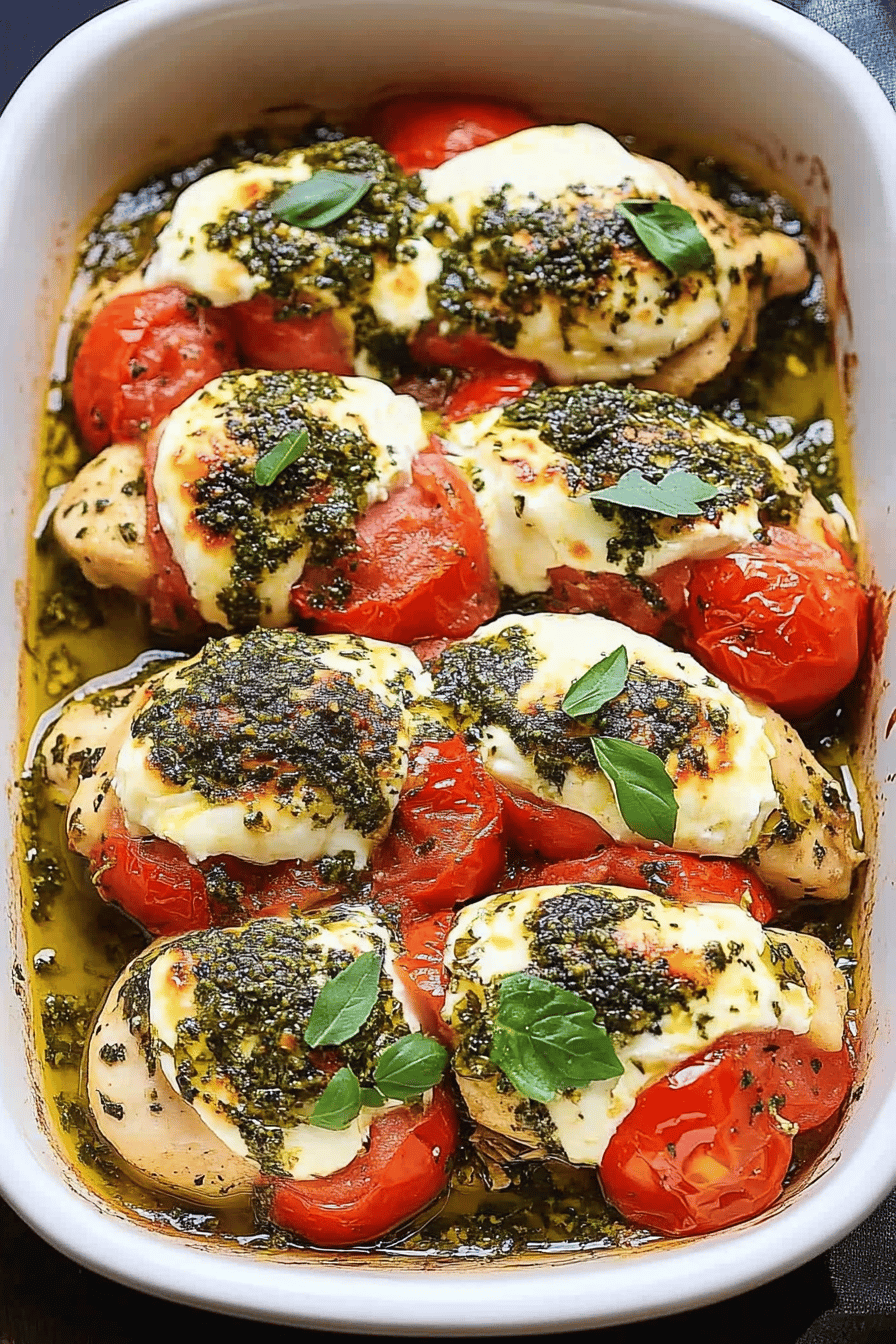 Tomato Mozzarella Chicken Bake