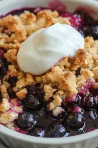 blueberry peach crisp