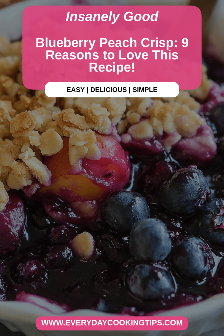 blueberry peach crisp final dish beautifully presented and ready to serve