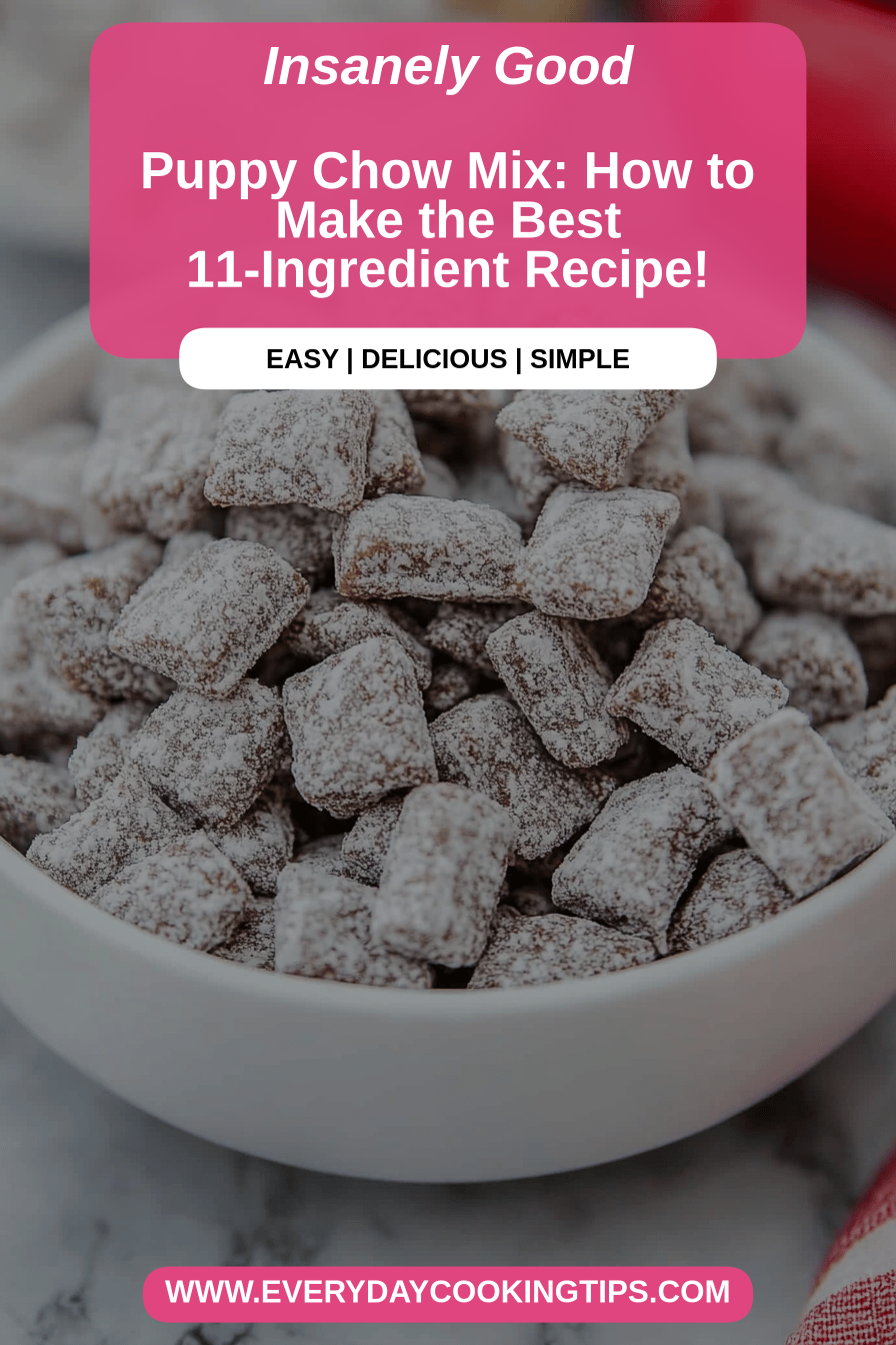 puppy chow recipe final dish beautifully presented and ready to serve
