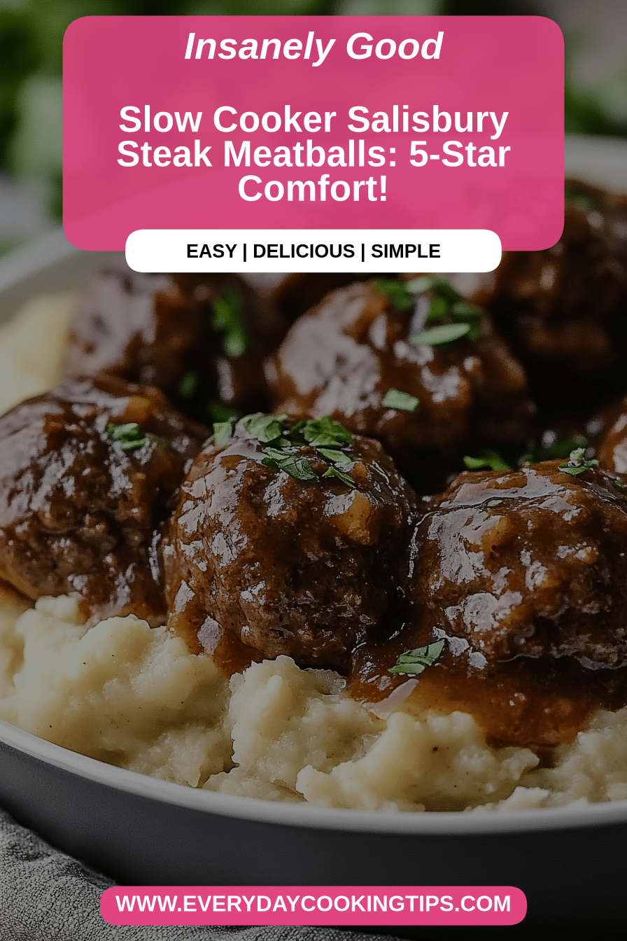 salisbury steak meatballs final dish beautifully presented and ready to serve