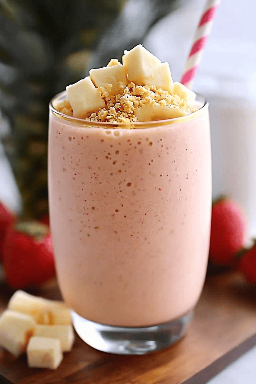 Bahama Mama Smoothie slice on plate showing perfect texture and swirl pattern