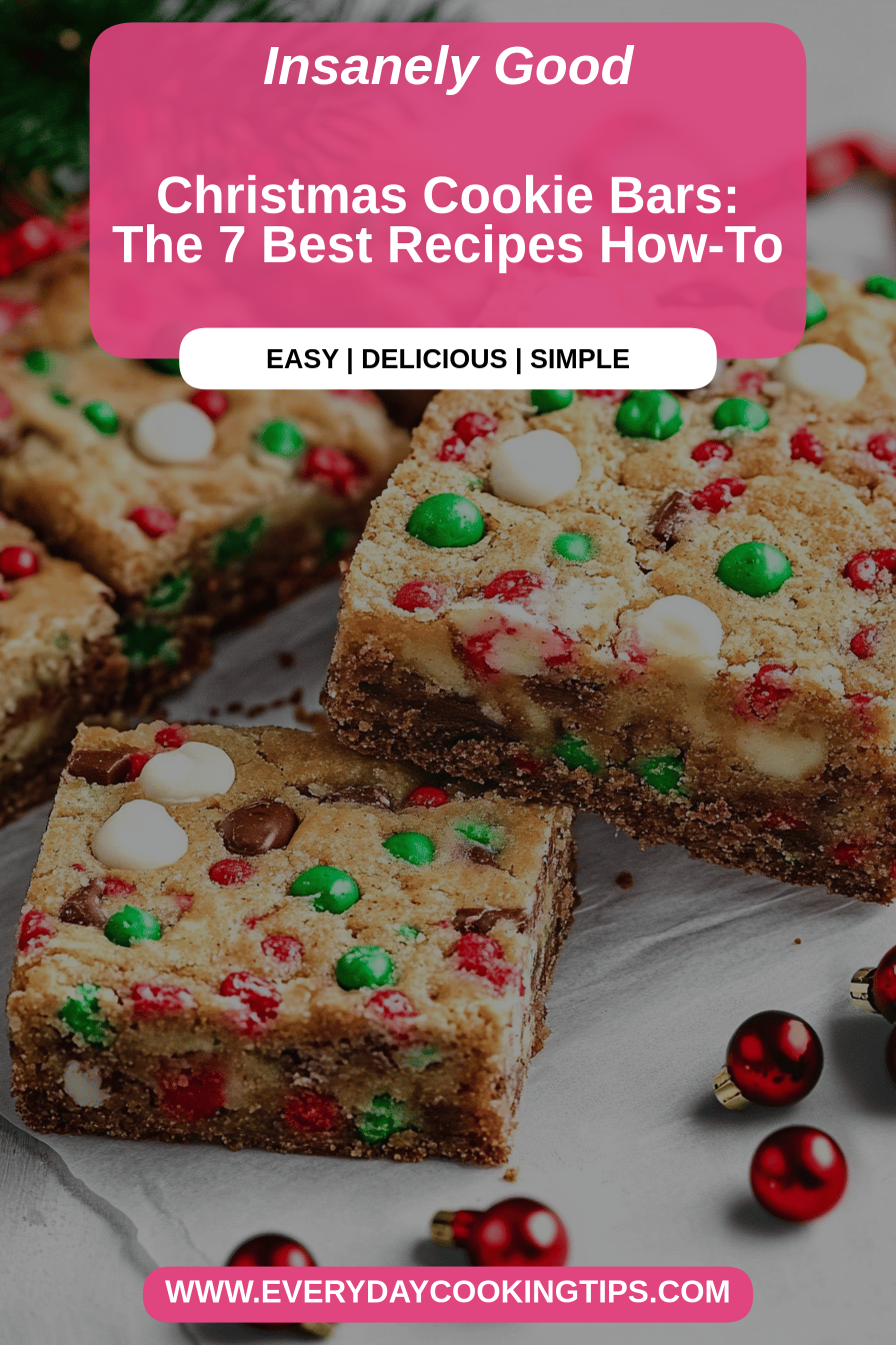 Christmas cookie bars final dish beautifully presented and ready to serve