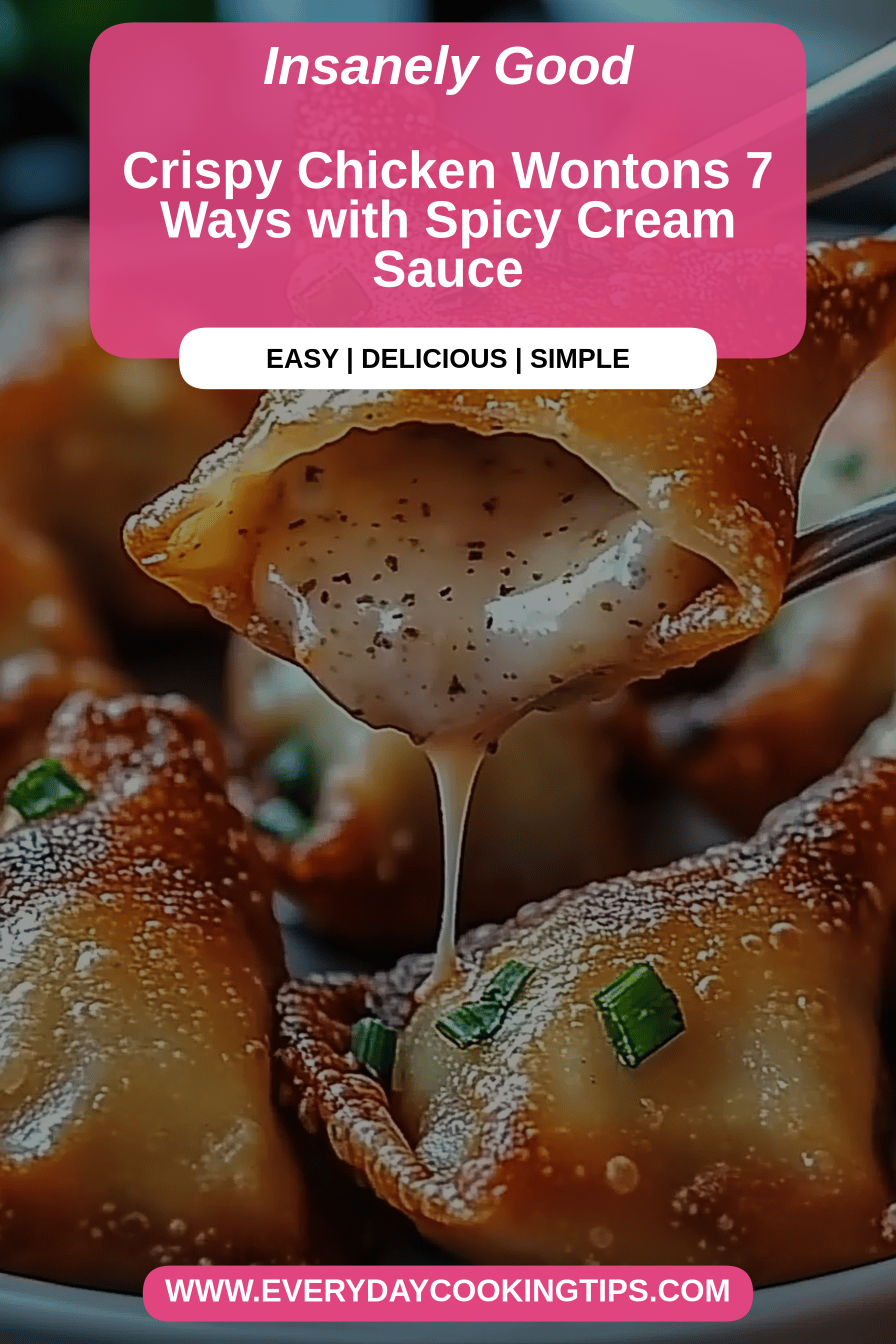 Crispy Chicken Wontons final dish beautifully presented and ready to serve