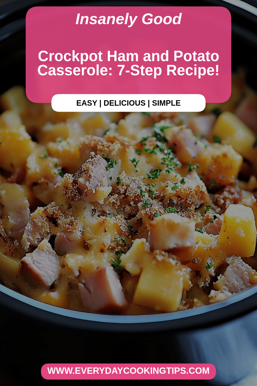 Crockpot ham casserole final dish beautifully presented and ready to serve