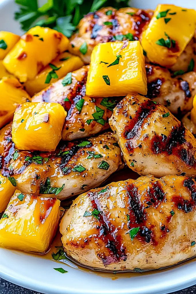 Grilled Mango Pineapple Chicken