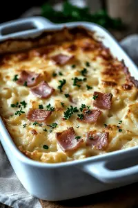 Ham and potato au gratin