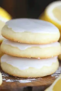 Lemon glazed sugar cookies