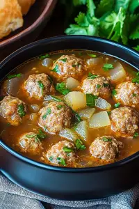 Mexican meatball soup